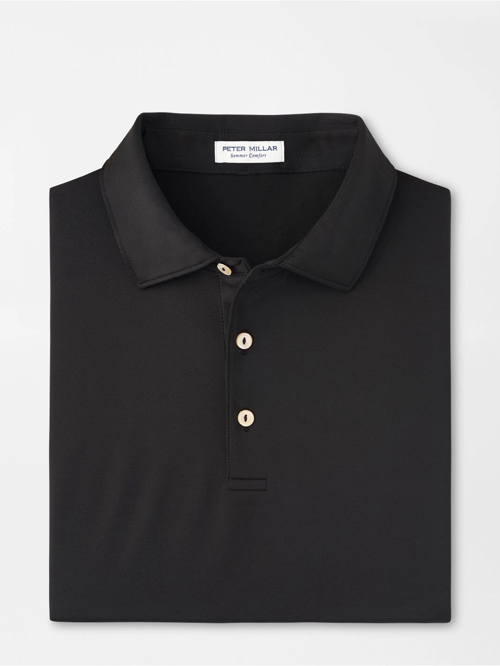 Peter Millar Men's Black Performance Jersey Short-Sleeve Polo Shirt Size Large